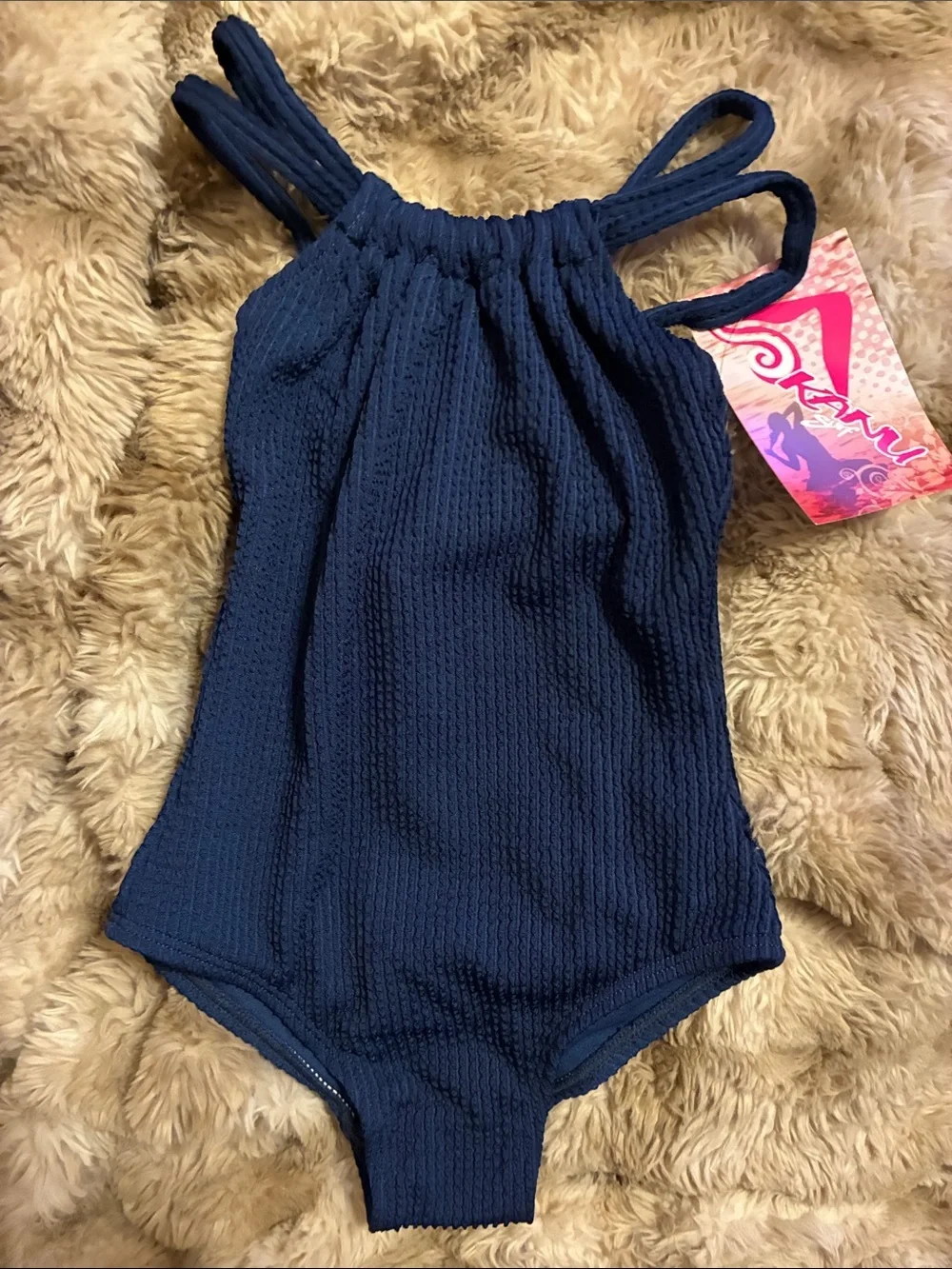 NWT Kanu Surf Girls Jasmine Beach Sport Halter One Piece Swimsuit 4T